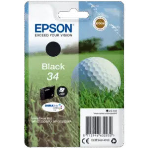 Tinteiro Epson 34 Preto Original Série Bola de Golfe (C13T34614010)