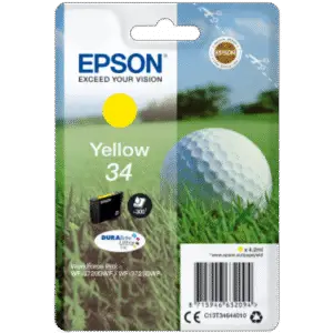 Tinteiro Epson 34 Amarelo Original Série Bola de Golfe (C13T34644010)