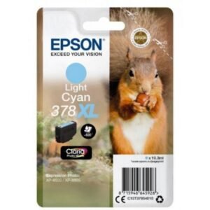 Tinteiro Epson 378 XL Azul CLARO Original Série Esquilo (C13T37954010)