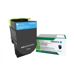 Toner Lexmark Original 71B20C0 Azul CS317 / CS417 / CX317 / CX417