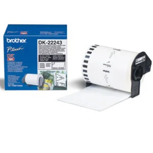 Designação: Fita contínua autocolante de papel térmico (branca). Largura: 103 mm. Comprimento: 30,48 m